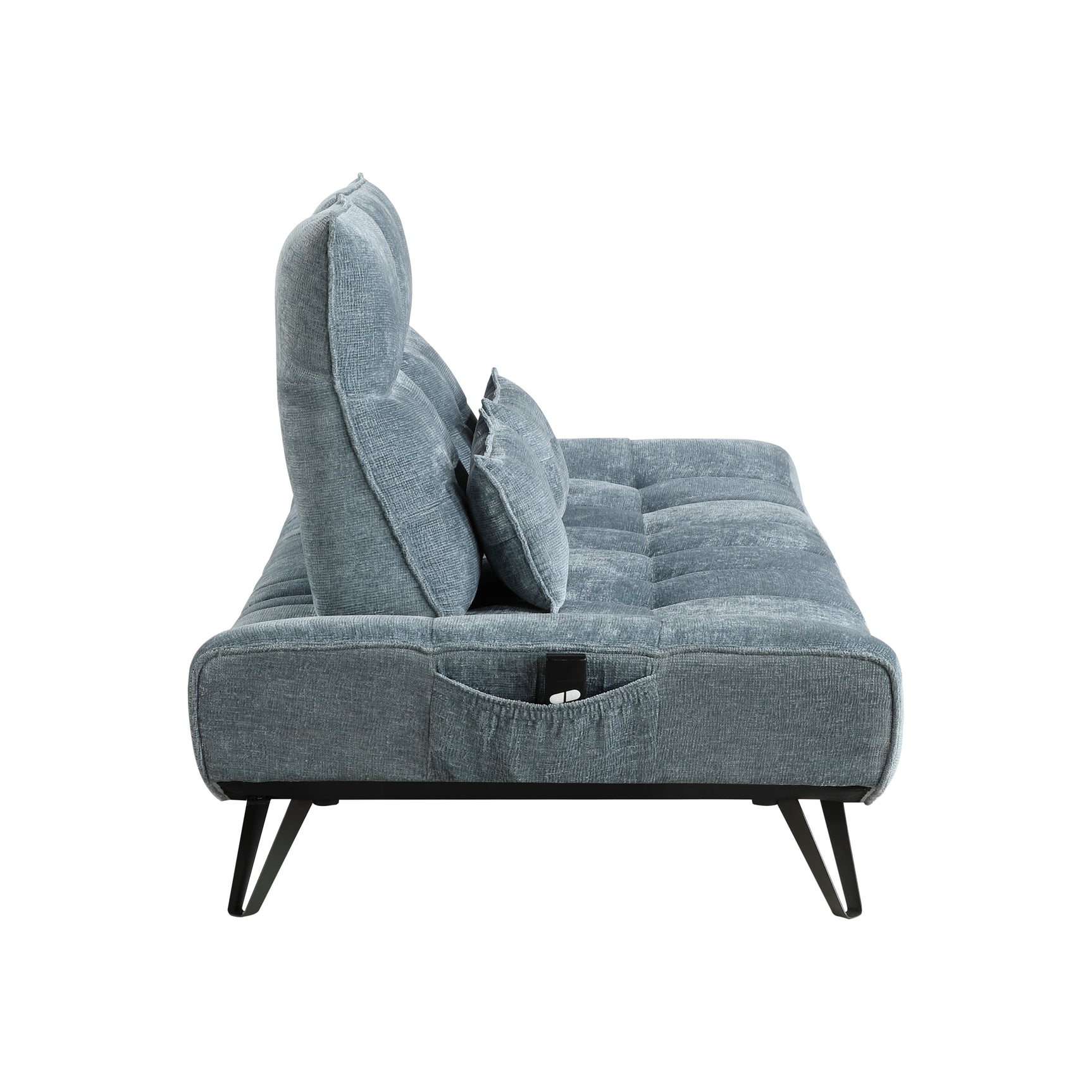 Berta Blue Adjustable Sofa - Ornate Home