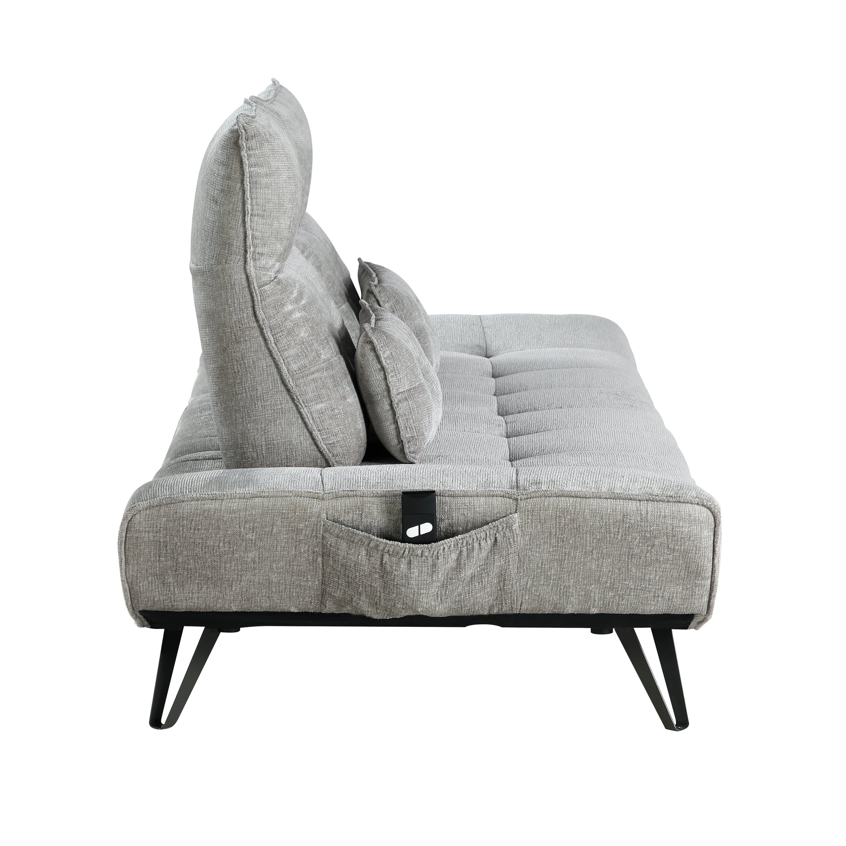 Berta Gray Adjustable Sofa - Ornate Home