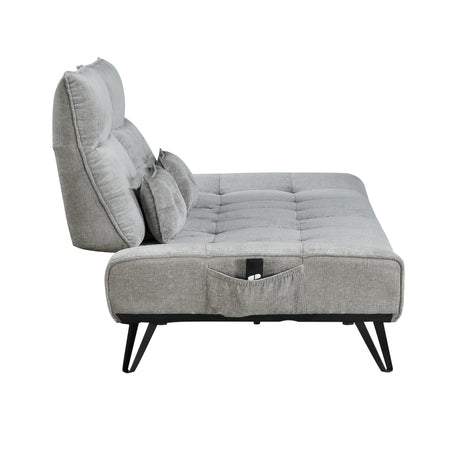 Berta Gray Adjustable Sofa - Ornate Home