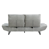 Berta Gray Adjustable Sofa - Ornate Home