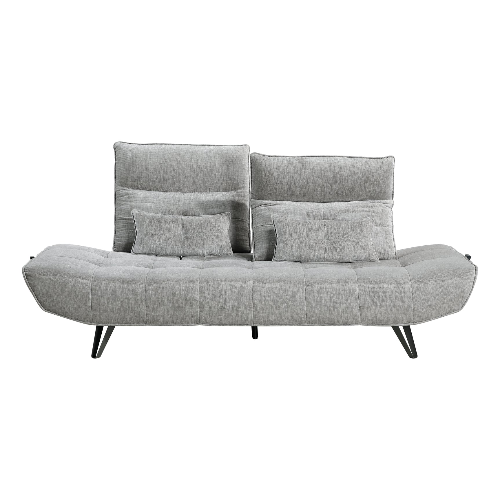 Berta Gray Adjustable Sofa - Ornate Home