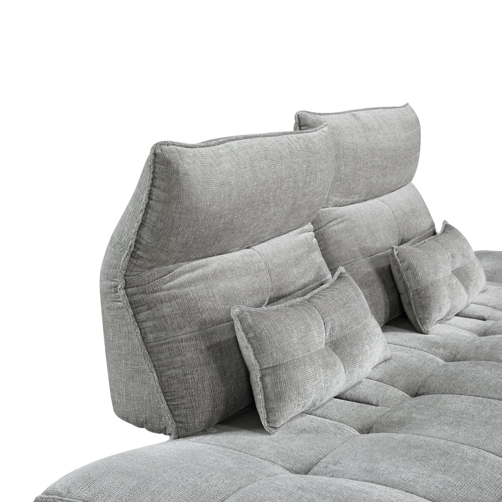 Berta Gray Adjustable Sofa - Ornate Home