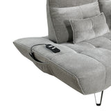 Berta Gray Adjustable Sofa - Ornate Home