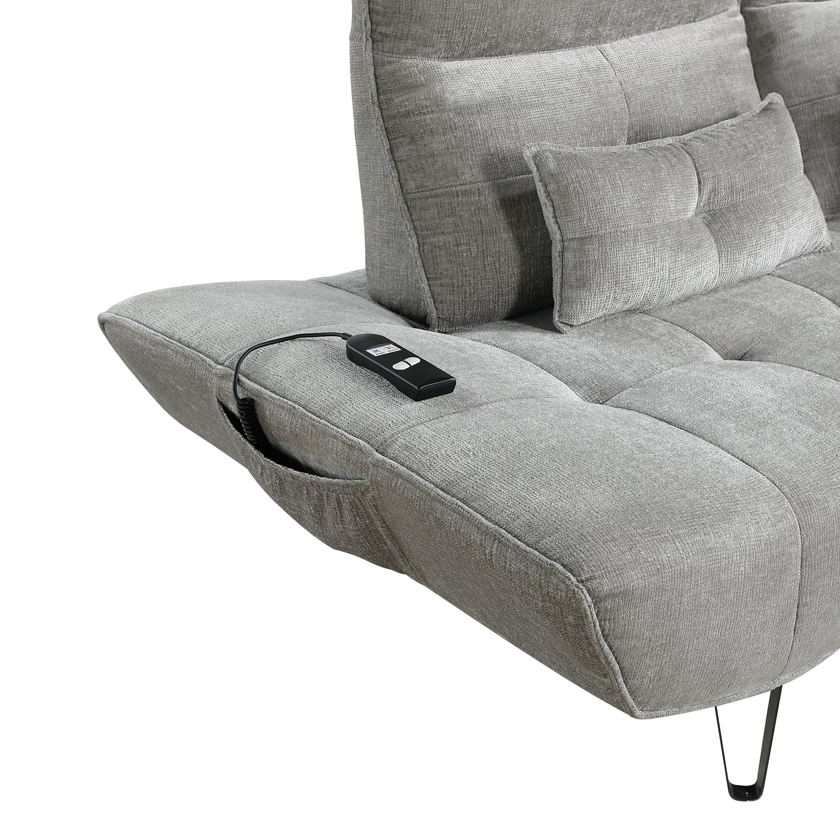 Berta Gray Adjustable Sofa - Ornate Home
