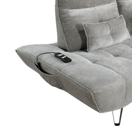 Berta Gray Adjustable Sofa - Ornate Home