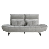 Berta Gray Adjustable Sofa - Ornate Home