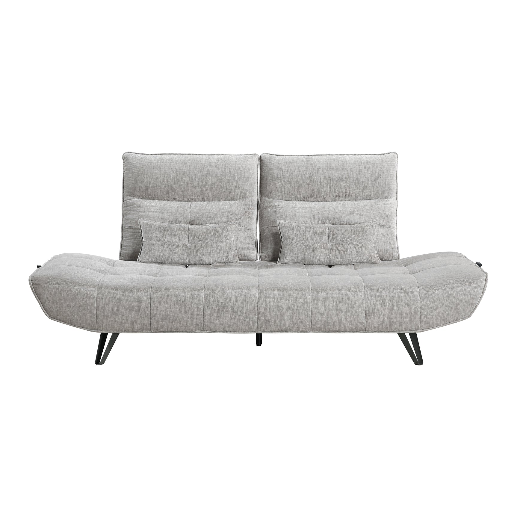Berta Light Gray Adjustable Sofa - Ornate Home