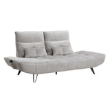 Berta Light Gray Adjustable Sofa - Ornate Home