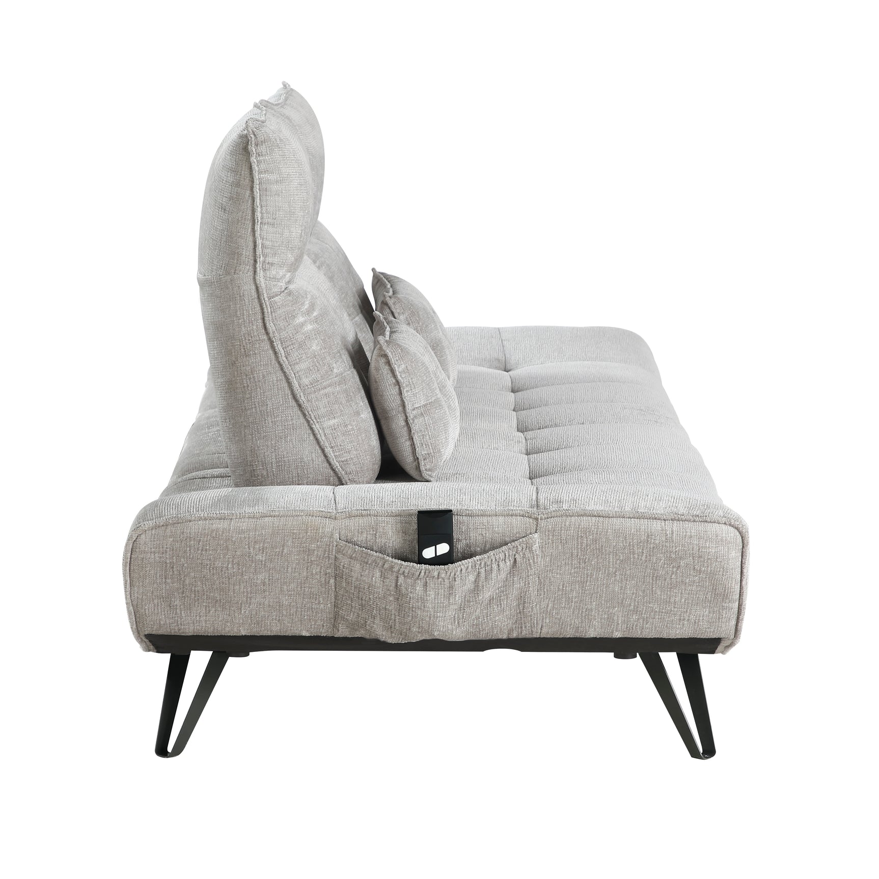 Berta Light Gray Adjustable Sofa - Ornate Home