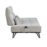 Berta Light Gray Adjustable Sofa - Ornate Home