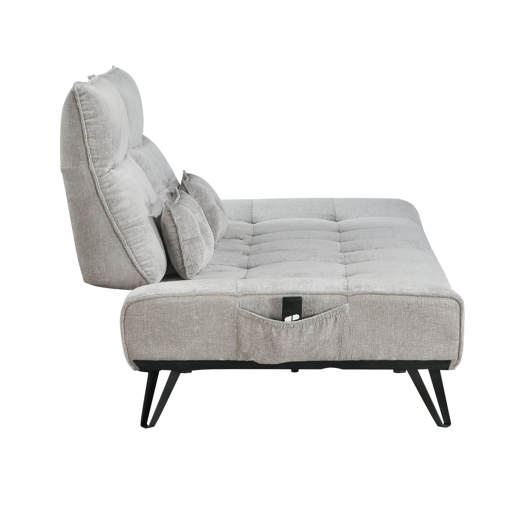 Berta Light Gray Adjustable Sofa - Ornate Home