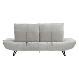 Berta Light Gray Adjustable Sofa - Ornate Home