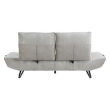 Berta Light Gray Adjustable Sofa - Ornate Home
