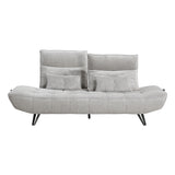 Berta Light Gray Adjustable Sofa - Ornate Home
