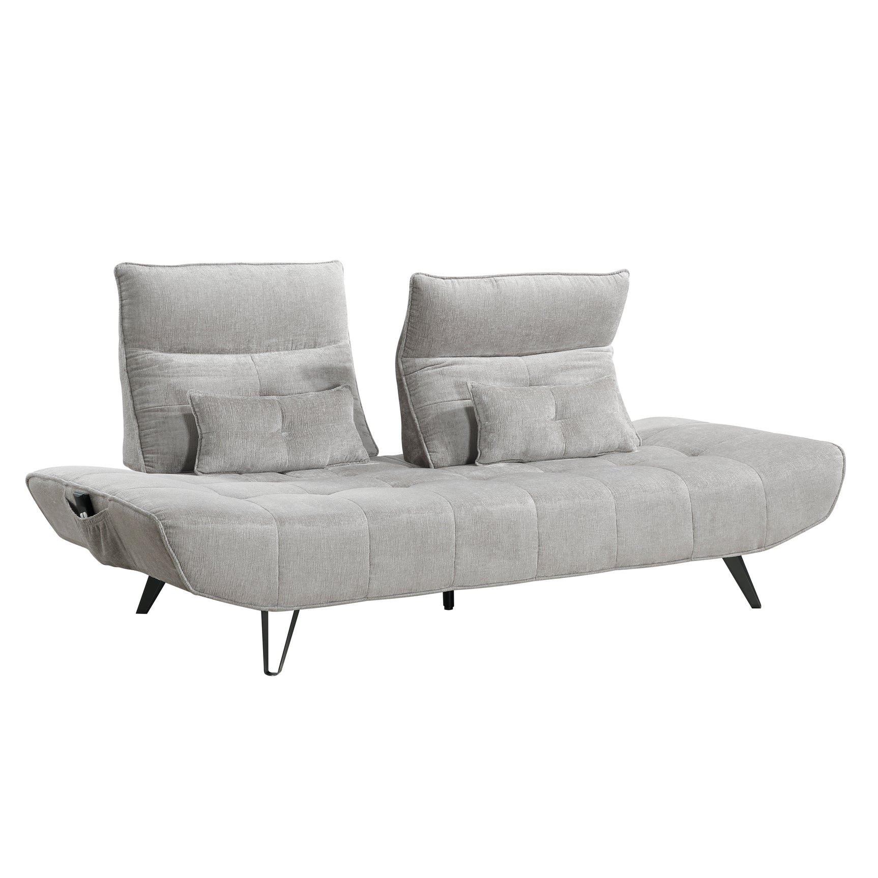 Berta Light Gray Adjustable Sofa - Ornate Home