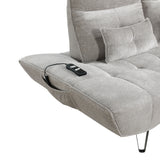 Berta Light Gray Adjustable Sofa - Ornate Home