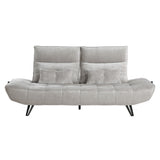 Berta Light Gray Adjustable Sofa - Ornate Home