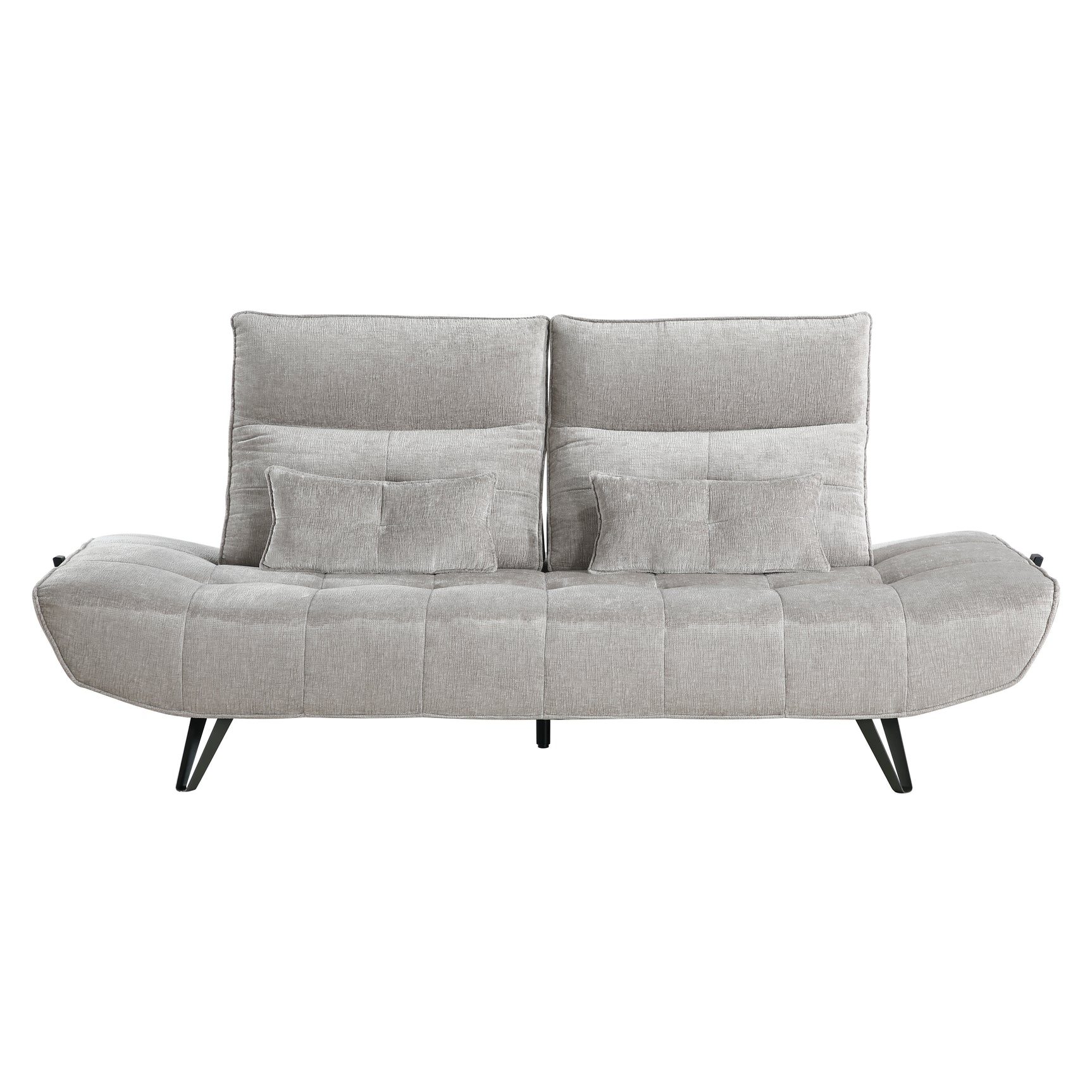 Berta Light Gray Adjustable Sofa - Ornate Home