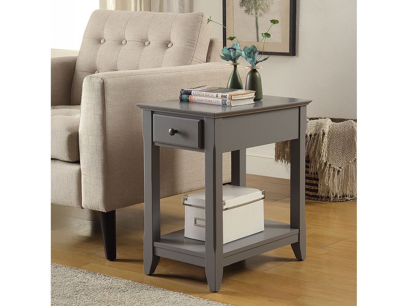 Bertie Gray Accent Table - Ornate Home
