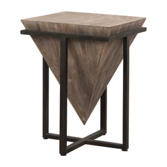 Bertrand Black/Woodtone Wood Accent Table - Ornate Home