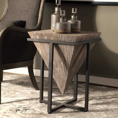 Bertrand Black/Woodtone Wood Accent Table - Ornate Home