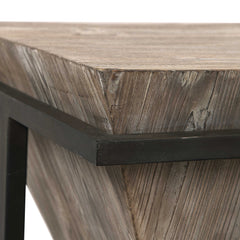 Bertrand Black/Woodtone Wood Accent Table - Ornate Home