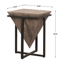Bertrand Black/Woodtone Wood Accent Table - Ornate Home