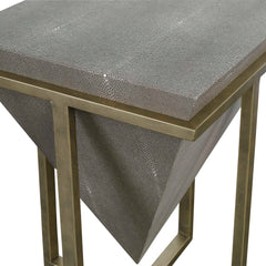 Bertrand Gold/Gray Shagreen Accent Table - Ornate Home
