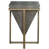 Bertrand Gold/Gray Shagreen Accent Table - Ornate Home