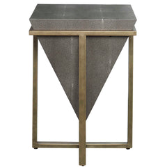 Bertrand Gold/Gray Shagreen Accent Table - Ornate Home