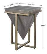 Bertrand Gold/Gray Shagreen Accent Table - Ornate Home