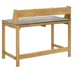 Besler Cement/Natural 47-inch SmartTop Writing Desk with Shelf - Ornate Home