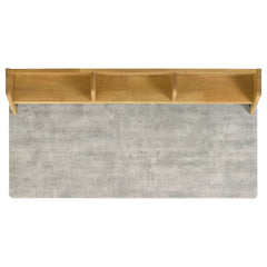 Besler Cement/Natural 47-inch SmartTop Writing Desk with Shelf - Ornate Home