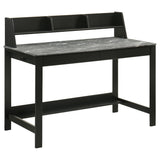 Besler Grey Stone/Black 47-inch SmartTop Writing Desk with Shelf - Ornate Home