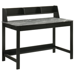 Besler Grey Stone/Black 47-inch SmartTop Writing Desk with Shelf - Ornate Home