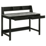 Besler Grey Stone/Black 47-inch SmartTop Writing Desk with Shelf - Ornate Home