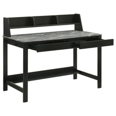 Besler Grey Stone/Black 47-inch SmartTop Writing Desk with Shelf - Ornate Home