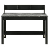 Besler Grey Stone/Black 47-inch SmartTop Writing Desk with Shelf - Ornate Home