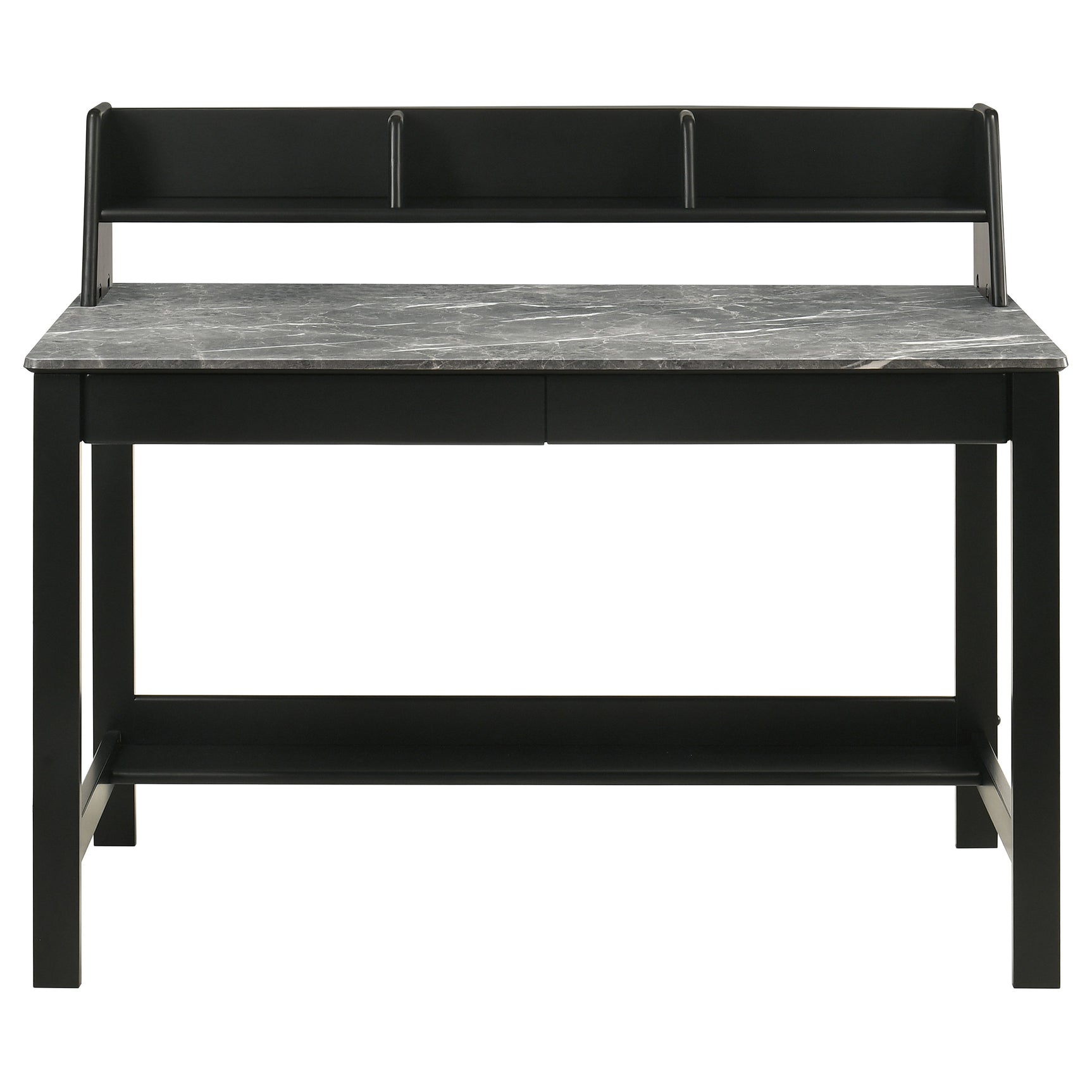 Besler Grey Stone/Black 47-inch SmartTop Writing Desk with Shelf - Ornate Home