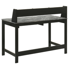 Besler Grey Stone/Black 47-inch SmartTop Writing Desk with Shelf - Ornate Home
