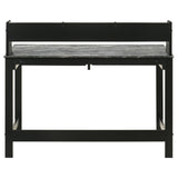Besler Grey Stone/Black 47-inch SmartTop Writing Desk with Shelf - Ornate Home