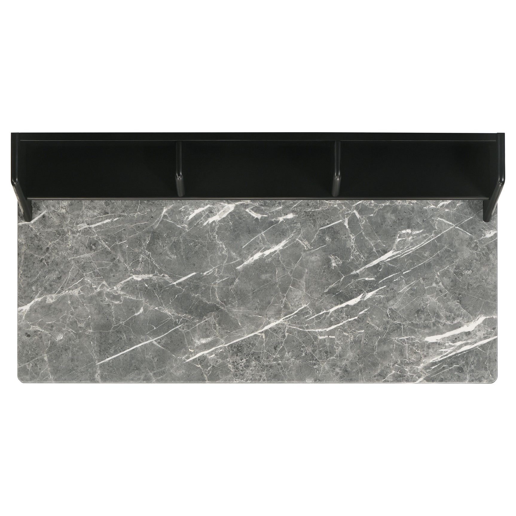 Besler Grey Stone/Black 47-inch SmartTop Writing Desk with Shelf - Ornate Home