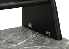Besler Grey Stone/Black 47-inch SmartTop Writing Desk with Shelf - Ornate Home