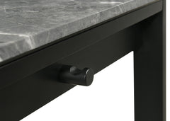 Besler Grey Stone/Black 47-inch SmartTop Writing Desk with Shelf - Ornate Home