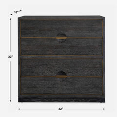 Besos Walnut 4 Drawer Chest - Ornate Home