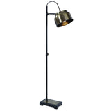 Bessemer Black/Brass Industrial Floor Lamp - Ornate Home
