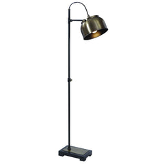 Bessemer Black/Brass Industrial Floor Lamp - Ornate Home