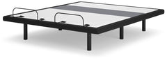 Best Base with Lumbar and Audio Charcoal Gray Cal King Adjustable Base - Ornate Home