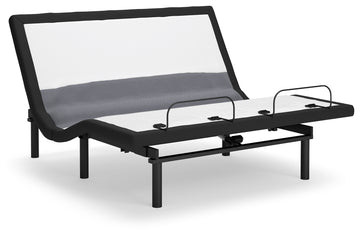 Best Base with Lumbar and Audio Charcoal Gray King Adjustable Base - Ornate Home