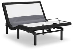 Best Base with Lumbar and Audio Charcoal Gray Queen Adjustable Base - Ornate Home